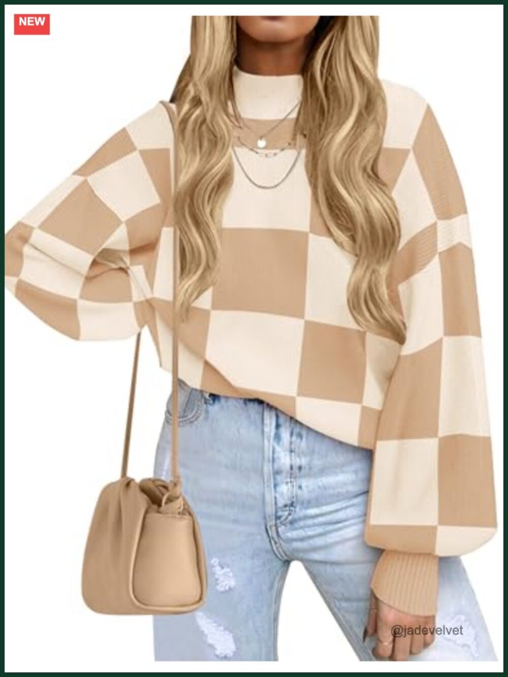 Turtleneck Oversized Sweater Batwing Sleeve Knit Pullover
